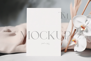 Wedding Stationery Mockup, 5x7 Card