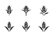 Agriculture Grain Silhouette Pack, an Illustration by Creativeshirt (Thumbnail 9 of 9)