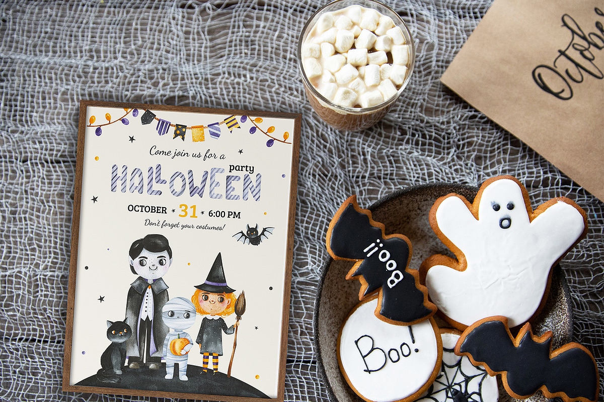 Halloween.Cute watercolor collection, a Decorative Illustration by Kate_Rina (Photo 10 of 11)