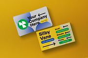 Blue Yellow Antidesign Business Card, a Business Card Template by graphicook (Thumbnail 3 of 6)