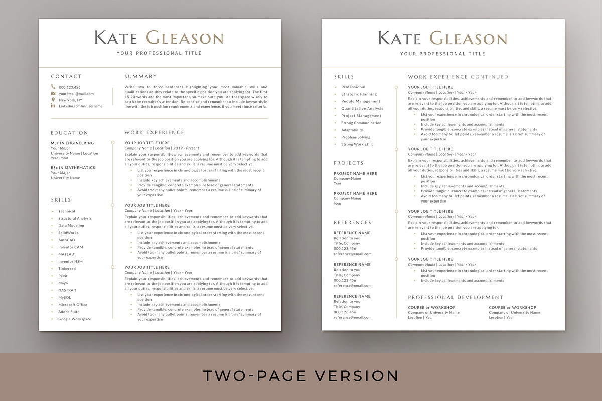 Engineer Resume & Cover Letter -Word, a Resume Template by Resume Bureau (Photo 3 of 5)