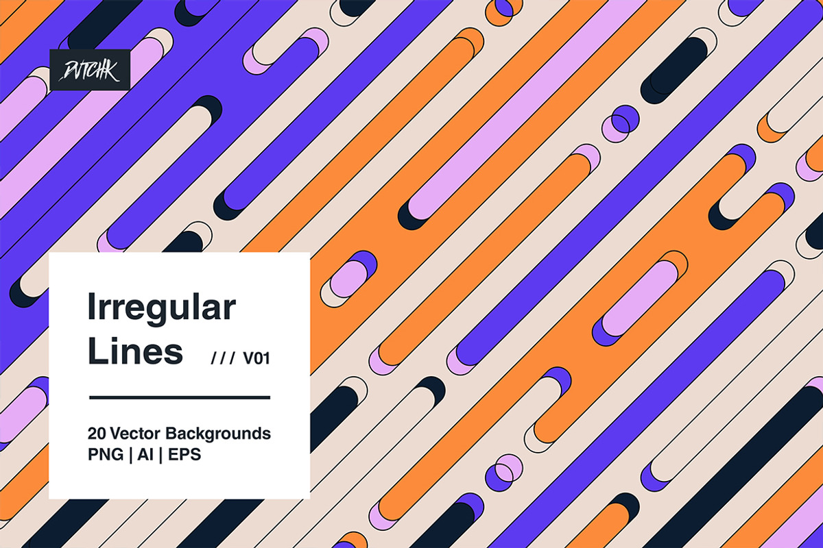 Irregular Lines - Vector Backgrounds, a Background Graphic by dvtchk (Photo 3 of 13)