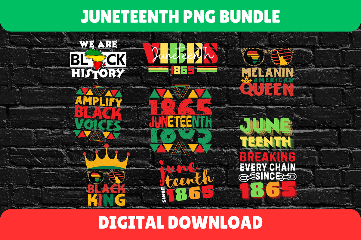 Juneteenth PNG Sublimation Bundle, an Illustration by The WYLD Tribe (Photo 1 of 6)