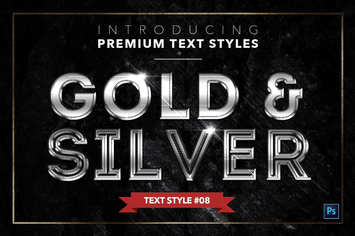 Gold & Silver #6 - 20 Text Styles, a Layer Style Add-On by Jonas Stensgaard (Photo 9 of 23)