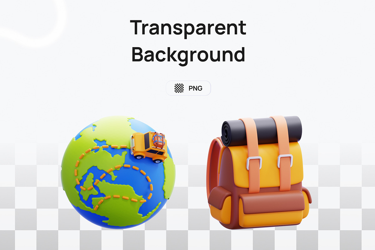 Travel 3D Icons, a 3D by graficonstuff (Photo 3 of 4)