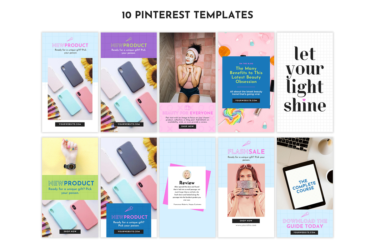 Bold Pinterest Templates for Canva, a Social Media Template by ltsdesigns (Photo 2 of 3)