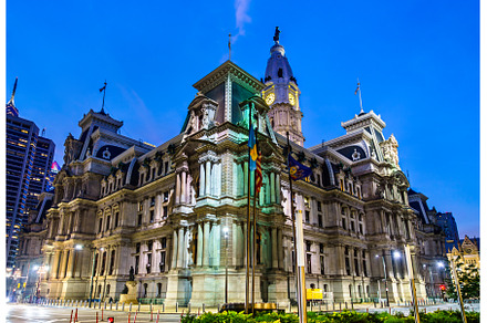 Philadelphia City Hall building at, an Architecture Photo by Leonid Andronov