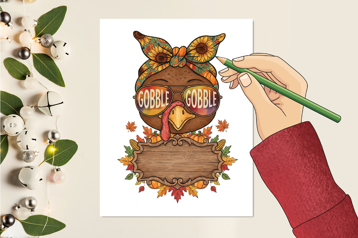 Custom Camo Turkey Girl Kids PNG, an Illustration by designcity5 (Photo 1 of 8)