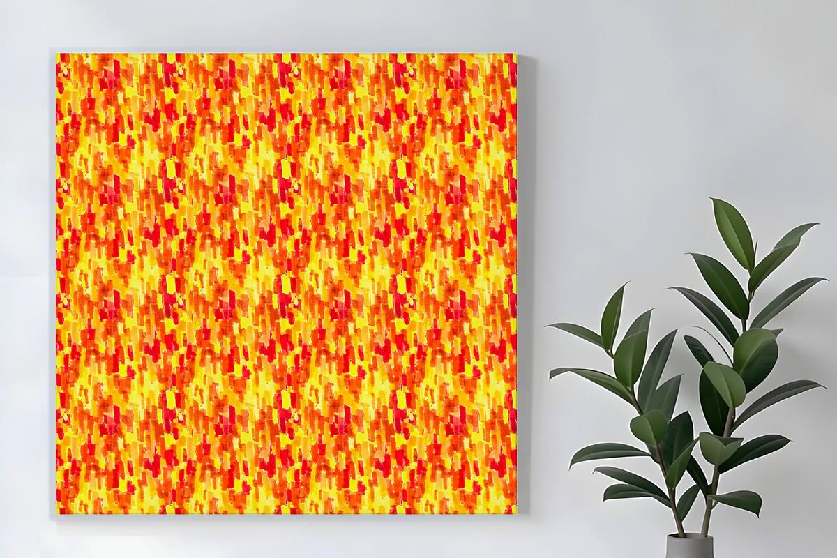 Red Yellow and Orange Impressionist, a Pattern Graphic by Sharon Schwalbe (Photo 5 of 6)