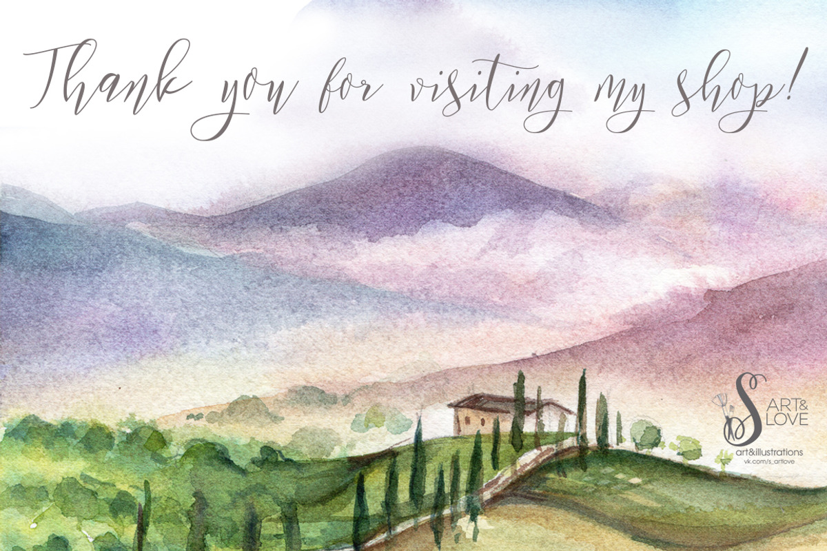 Watercolor Picnic in Tuscany, an Illustration by S_ARTLOVE (Photo 7 of 7)