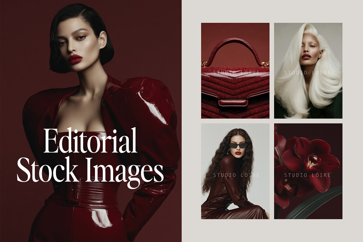 Burgundy Editorial Stock Images, a Beauty & Fashion Photo by Studio Loire (Photo 6 of 11)