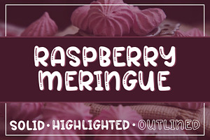 Raspberry Meringue Font Trio