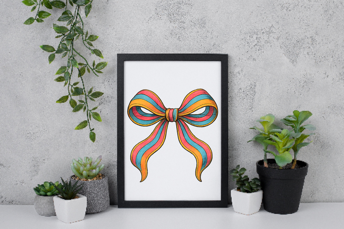Coquette Christmas Bow Brushstroke, an Illustration by Daily.Designs (Photo 4 of 5)