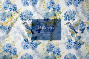 Watercolor blue hydrangea clipart, a Seasonal Illustration by MariGraphic boutique (Thumbnail 8 of 8)