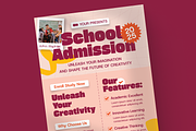Rust Creative School Admission Flyer, a Flyer Template by MMPixelCraft (Thumbnail 3 of 4)