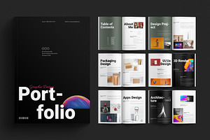 Graphic Design Portfolio Layout, a Brochure Template by E-Type