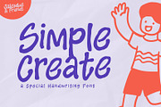 Simple Create, a Handwritten Font by khurasan (Thumbnail 1 of 6)