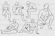 Male Body Stamp Brushes Procreate, a Brush Add-On by sundrameda (Thumbnail 5 of 8)