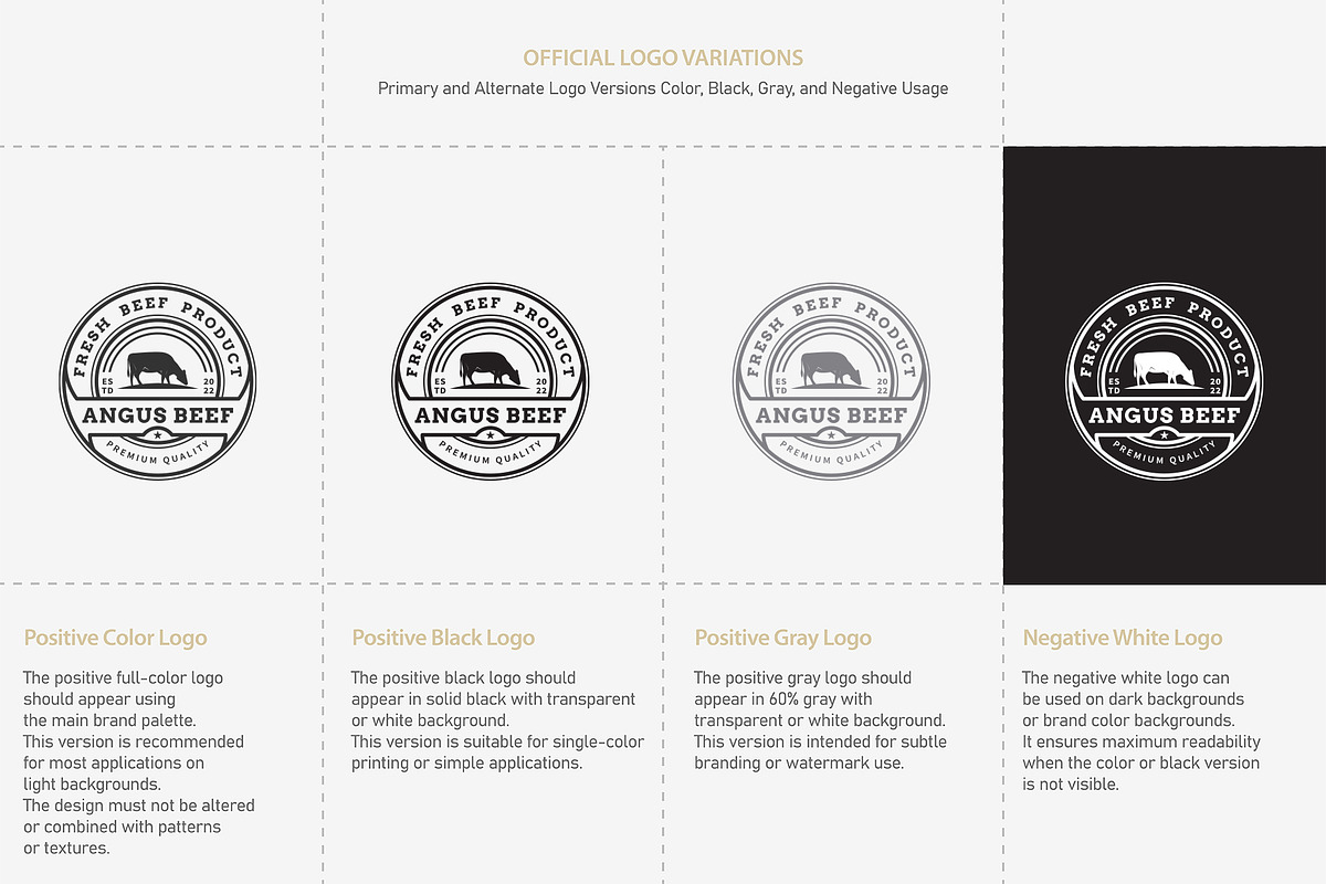 Angus beef meat vintage label logo, a Branding & Logo Template by vexper (Photo 2 of 4)