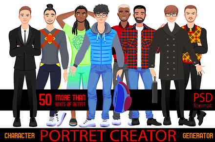 Character portrait creator MAN (PSD)