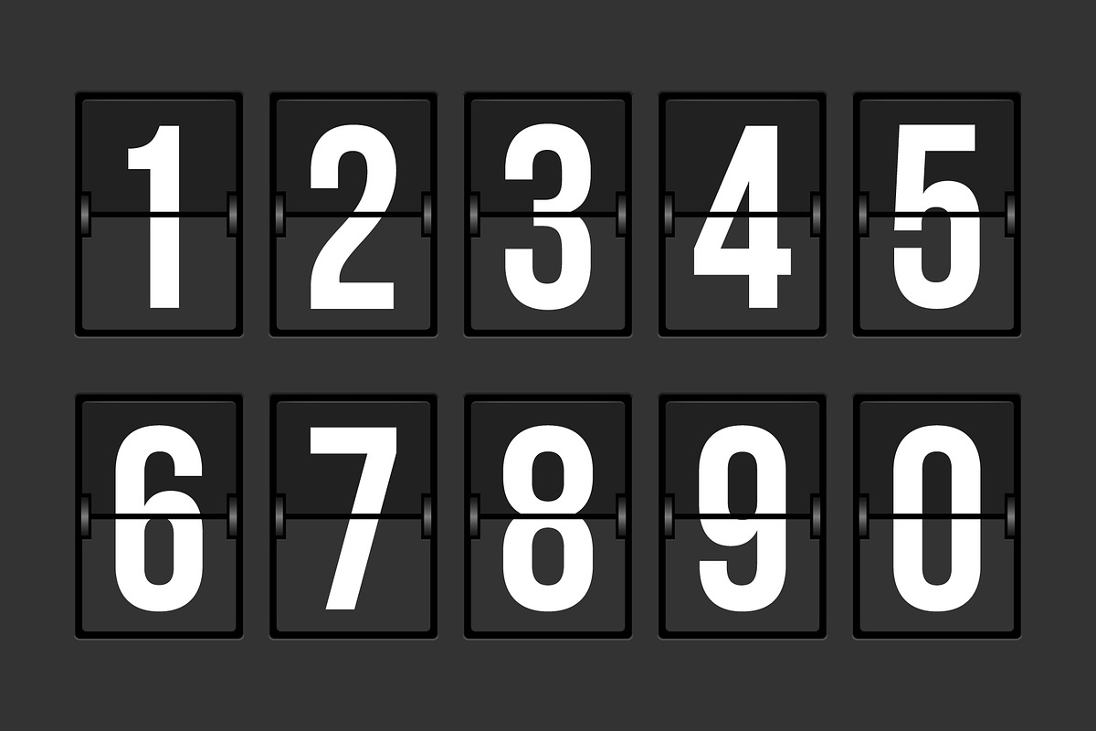 Arrival Departure Board Numbers (II), an Object Graphic by Krafti Lab (Photo 1 of 3)