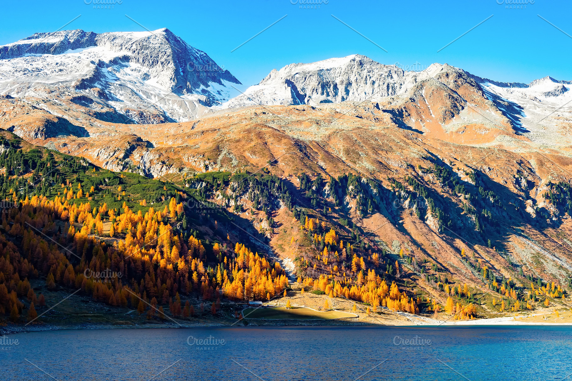 Mountains landscape lake forest Austria, a Background Photo by joyt