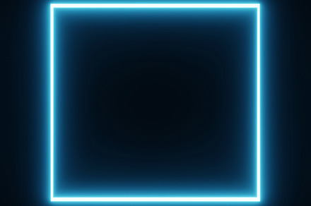 Square rectangle picture frame with blue tone neon color motion, an Arts & Entertainment Photo by Ministocker