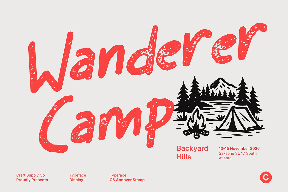 CS Andover Stamp, a Handwritten Font by Craft Supply Co. (Photo 5 of 8)