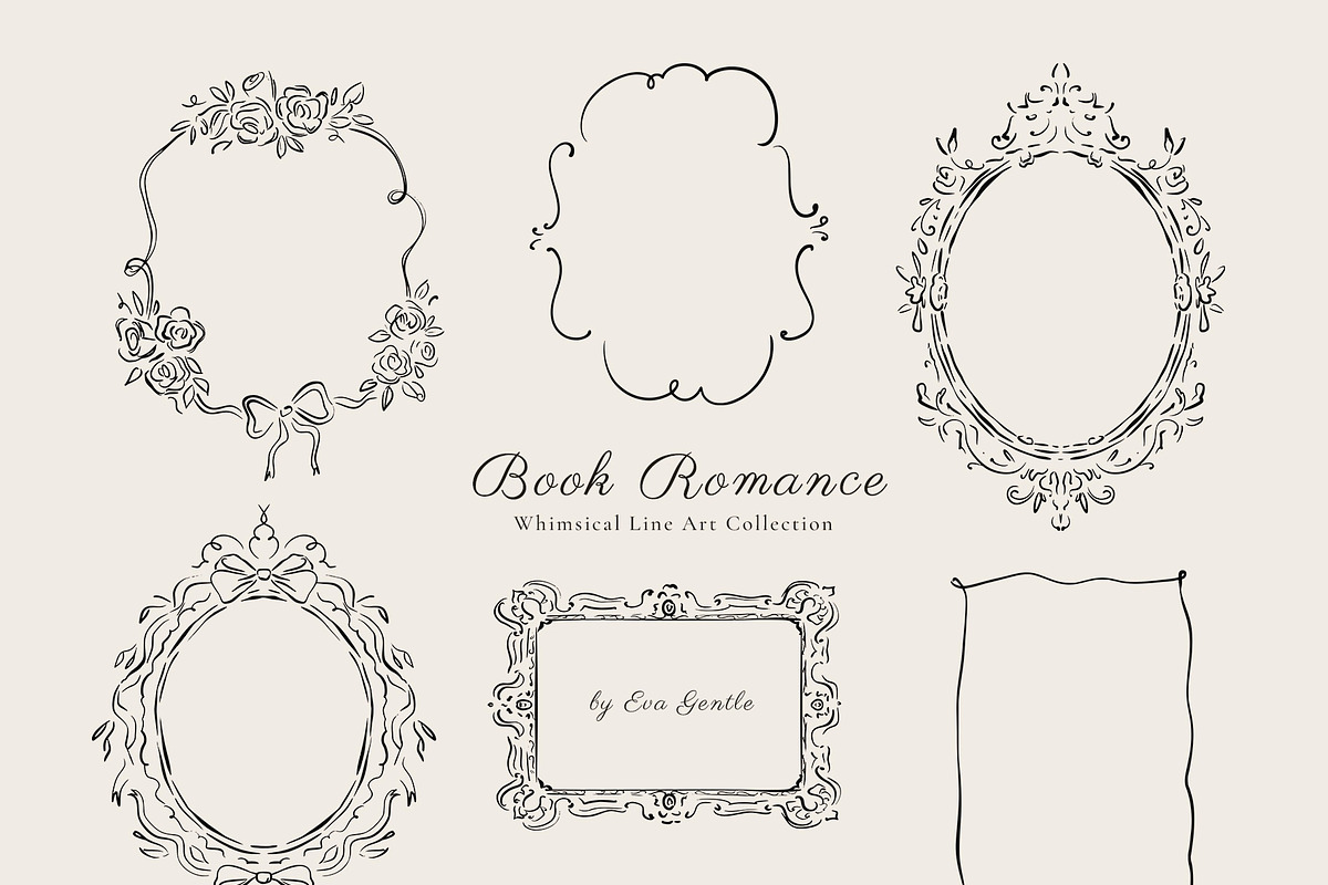 Vintage Literary Line Art collection, a Decorative Illustration by Eva Gentle (Photo 8 of 13)