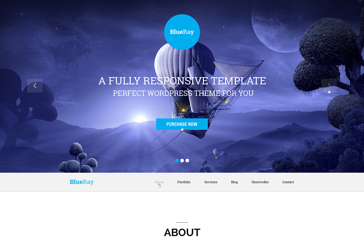 BlueRay - Single Page PSD Theme, a Websites & App Template by Metrothemes (Photo 3 of 4)