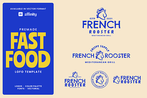Restaurant French Rooster Logo, a Branding & Logo Template by Headfonts