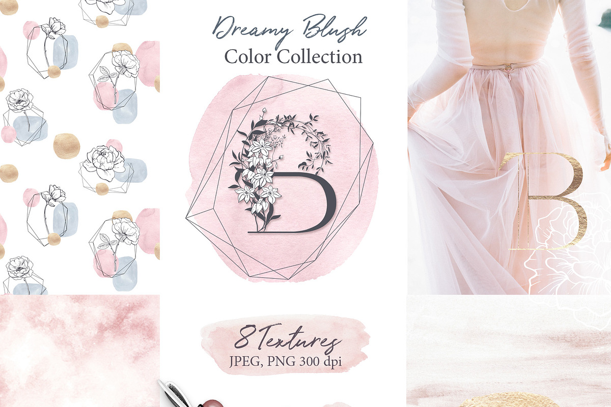 Rich Botanicals & Monograms, a Texture Illustration by Pink Ocean (Photo 12 of 17)