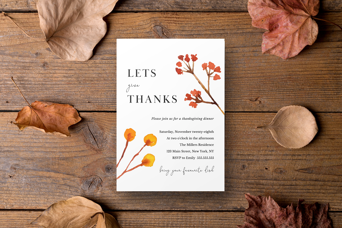 Editable Thanksgiving Invitation, an Invitation Template by ForeverPrint (Photo 3 of 9)
