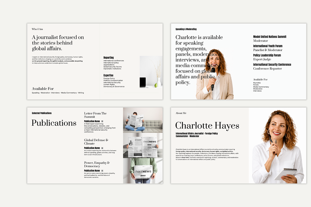 Journalist Media Kit Presentation., a Presentation Template by Velora Studio (Photo 4 of 6)