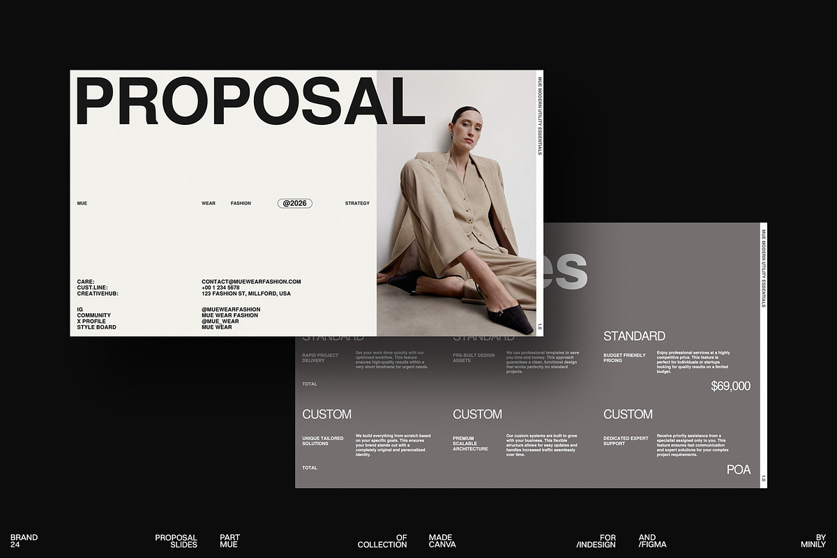 MUE | Brand Proposal, a Presentation Template by Minily (Photo 1 of 8)