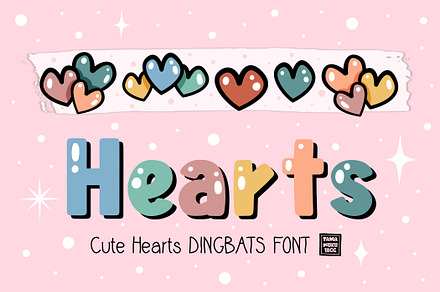 Cute Hearts OTF Dingbats Font, a Symbol Font by DREAMs Soul G.