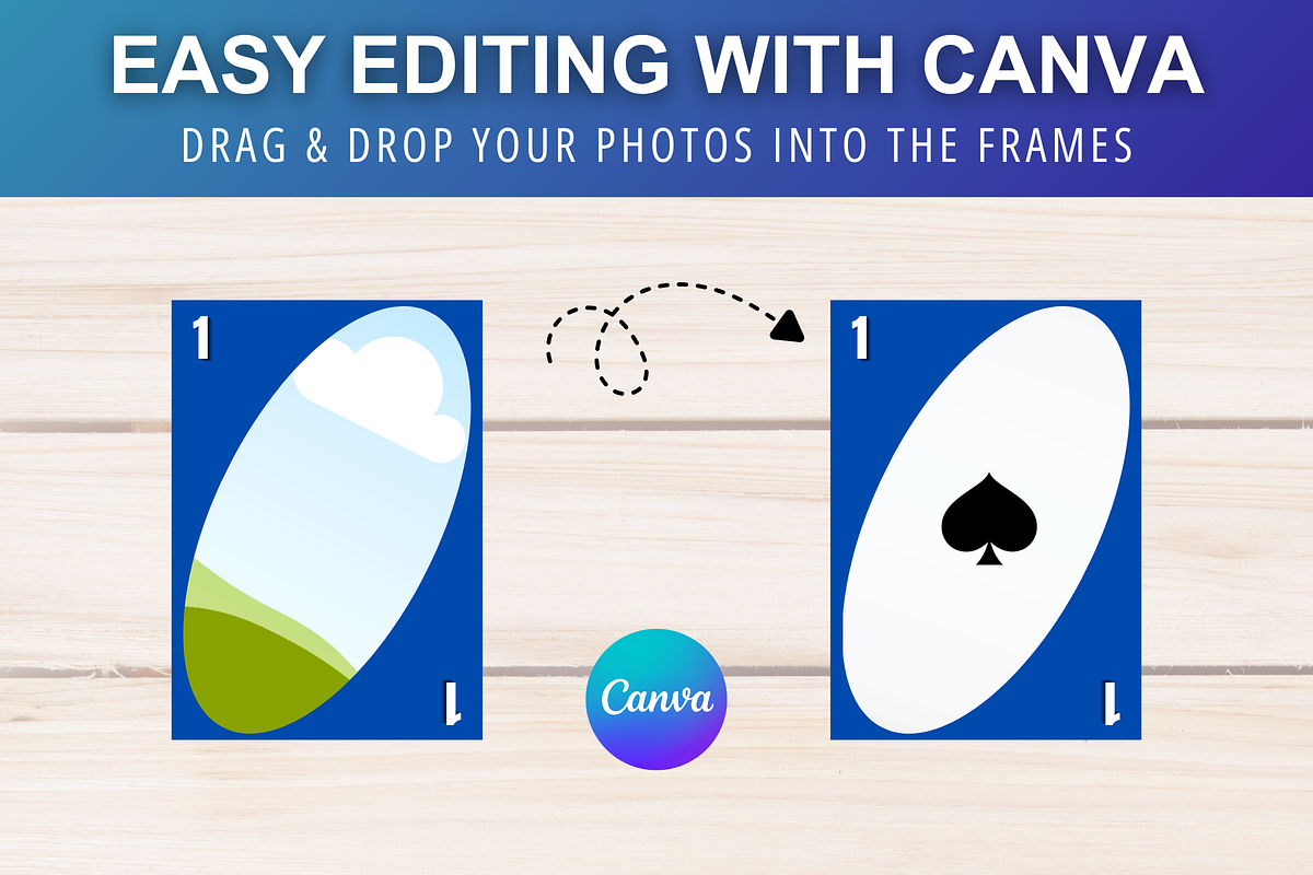 UNO Game Card Canva Editable PDF, a Card Template by Snapybiz (Photo 4 of 11)