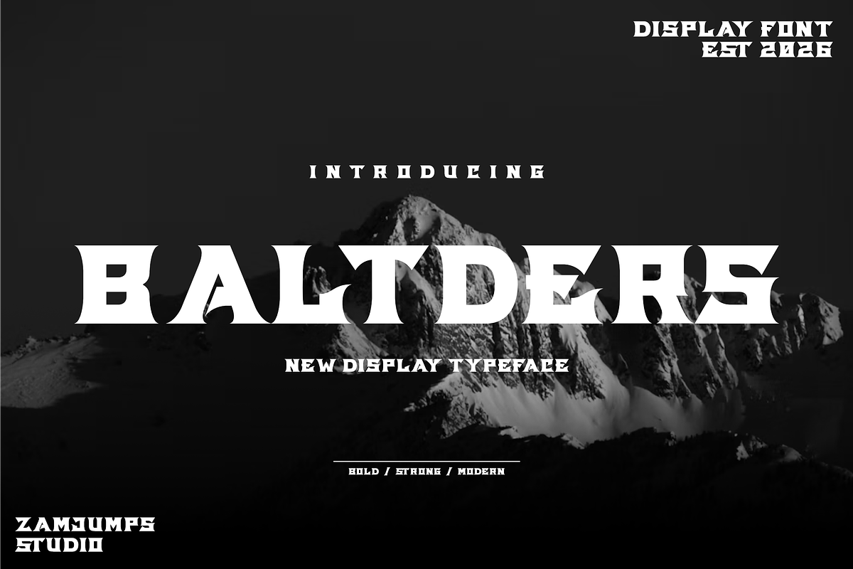 Baltders – Bold & Strong Display, a Blackletter Font by zamjumps (Photo 1 of 10)