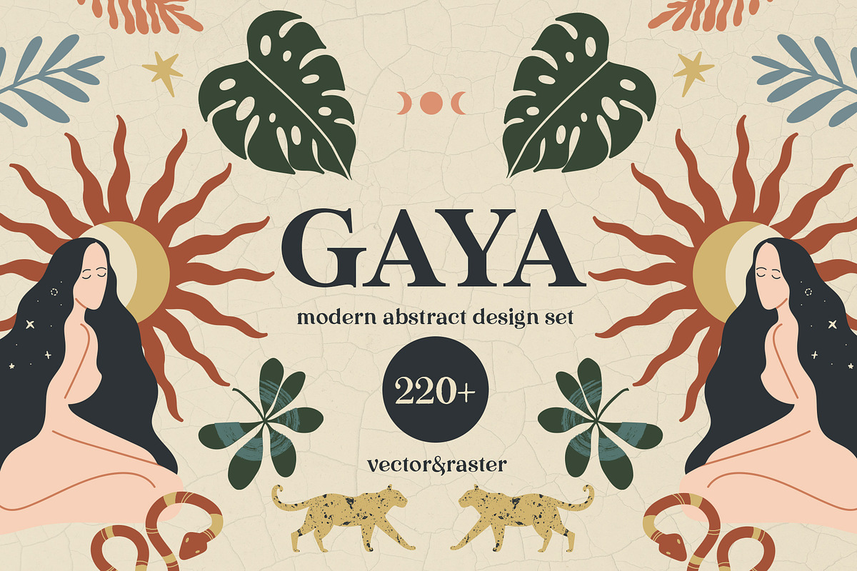 ☽GAYA☾ modern abstract design set, an Animal Illustration by Beauty Drops (Photo 1 of 9)
