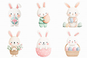 Watercolor Easter Bunny Clipart, an Illustration by Libby Wishes (Thumbnail 3 of 6)