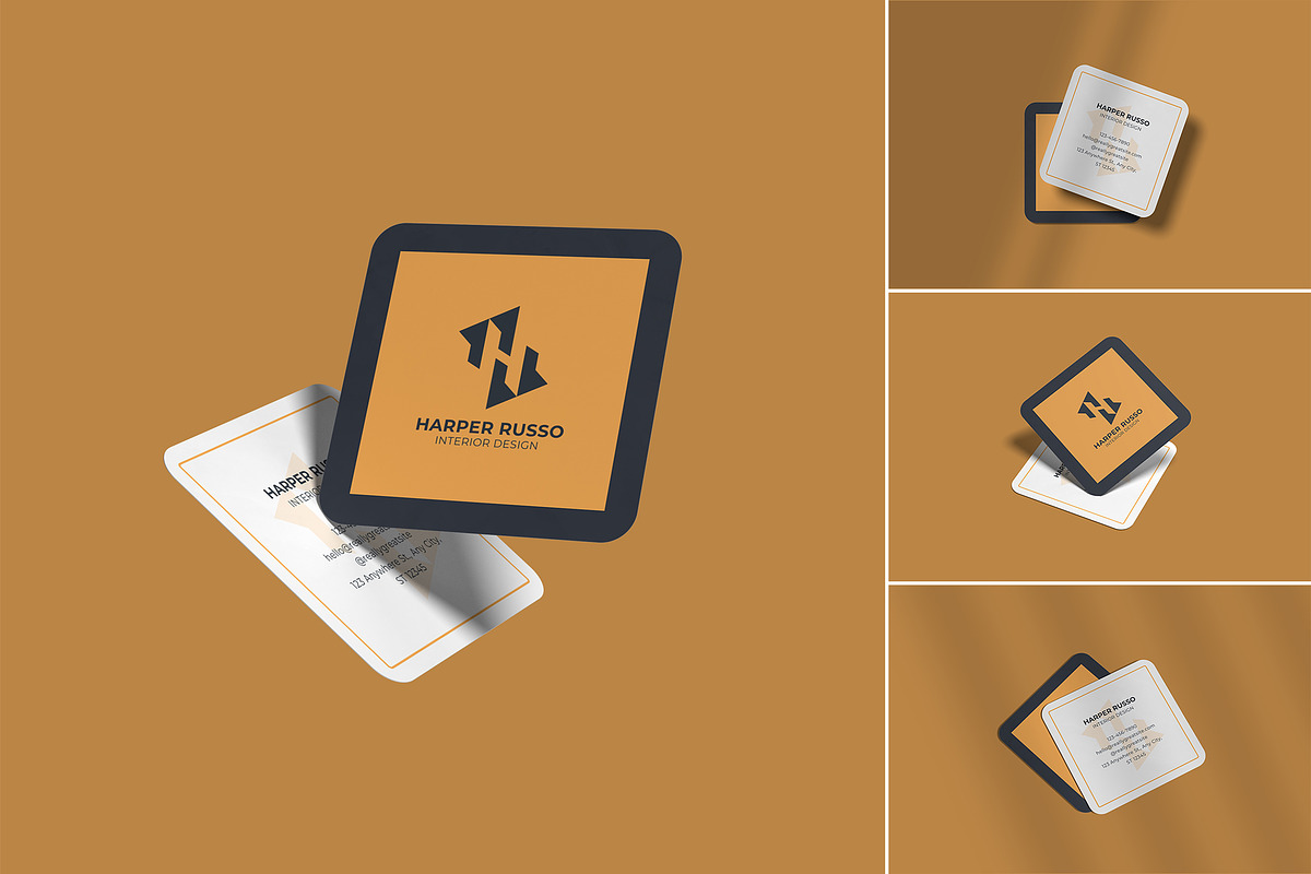Square Business Card Mockup, a Books & Magazine Mockup by suciamairastd (Photo 1 of 5)