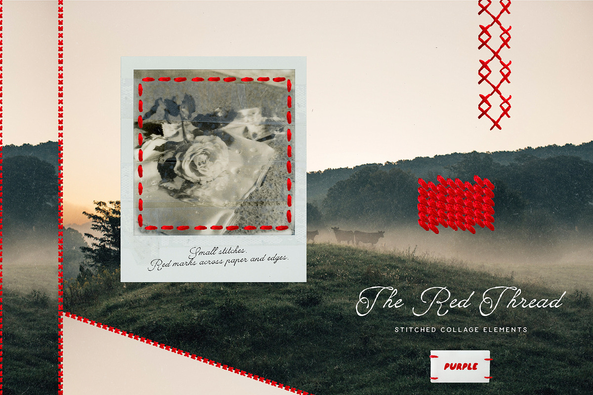 The Red Thread: Stitched Collage, an Object Graphic by Purple (Photo 10 of 14)