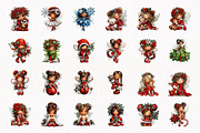 Whimsical Christmas Fairy Clipart, a Seasonal Illustration by fashionaddict (Thumbnail 4 of 7)