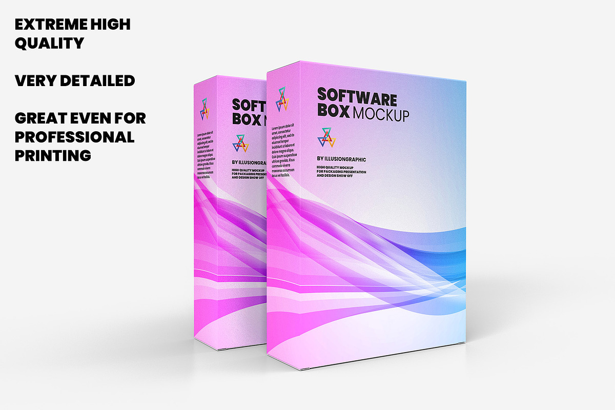 Software Box Mockup - 13 Views, a Packaging Mockup by Illusiongraphic (Photo 5 of 27)