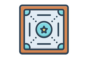 Carrom carrom board color icon, a Duotone Icon by Creative priyanka
