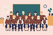 Pupils group photo, an Education Illustration by Good Studio (Thumbnail 1 of 4)