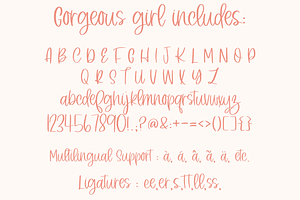 Gorgeous Girl, Cute Script Font