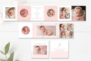 3x3 Newborn Mini Photo Album PSD