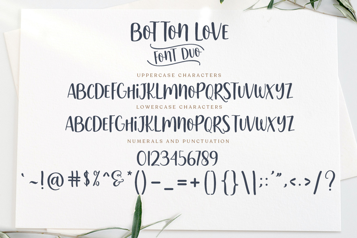 Botton Love Script Font DUO, a Script Font by Zane Studio (Photo 7 of 7)