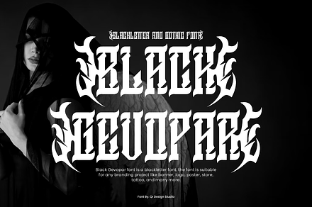 Black Gevopar - Gothic Font, a Blackletter Font by QR Design Studio